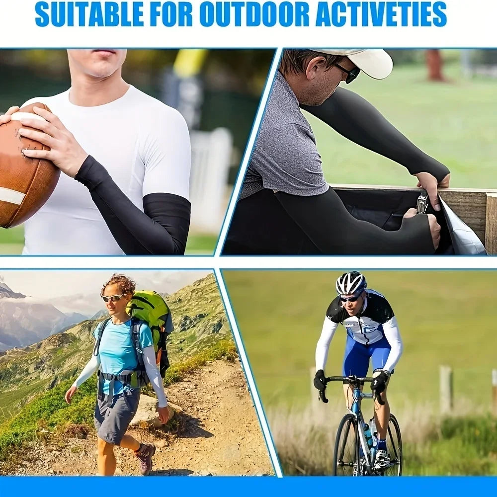 3 Pairs of Sunscreen Sleeves, Breathable Sweat-Absorbing Sleeves, Cold Arm Covers, Cycling Outdoor Arm Covers, Ice Sleeves.