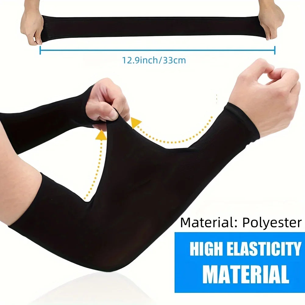 3 Pairs of Sunscreen Sleeves, Breathable Sweat-Absorbing Sleeves, Cold Arm Covers, Cycling Outdoor Arm Covers, Ice Sleeves.